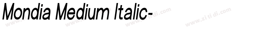 Mondia Medium Italic字体转换